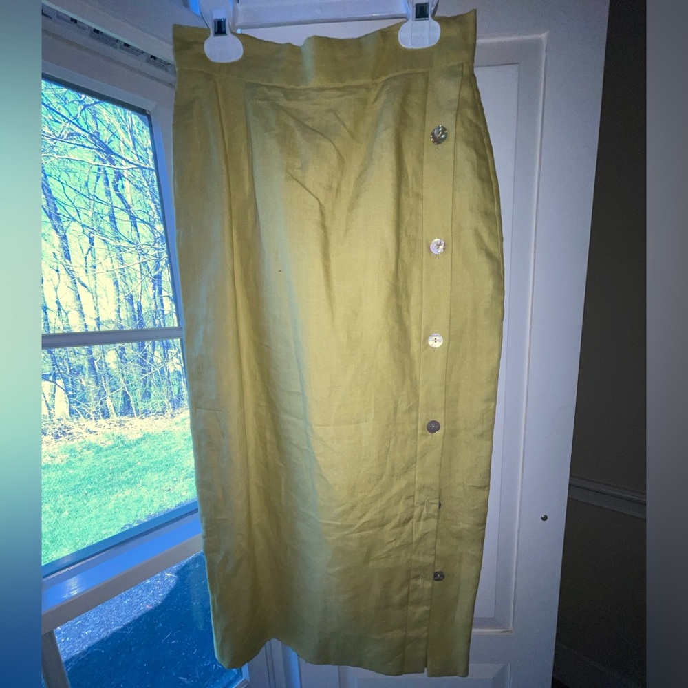 Vintage Pira ankle length button skirt